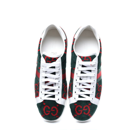 Gucci Terry Cloth GG Monogram Web Womens Ace Sneakers 39 Green Red 6 of 10