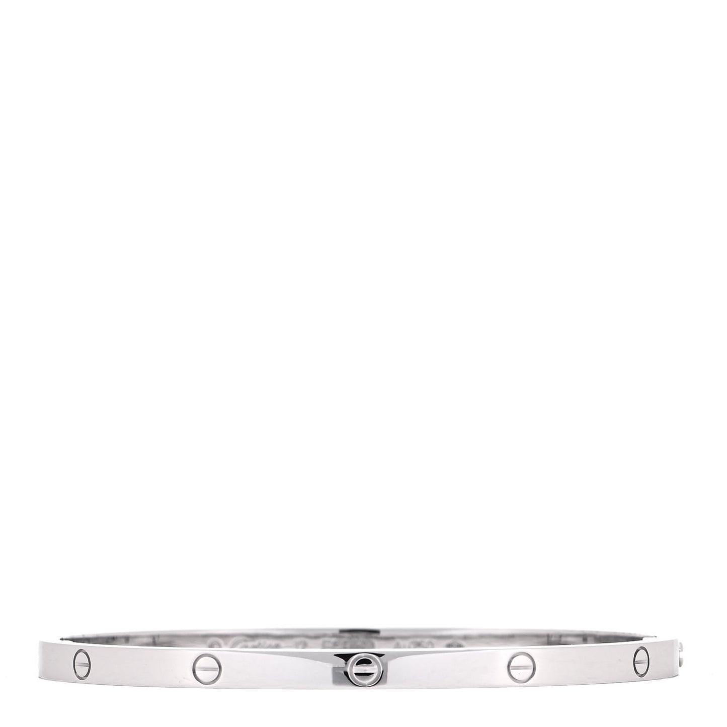 18K White Gold Small LOVE Bracelet 17