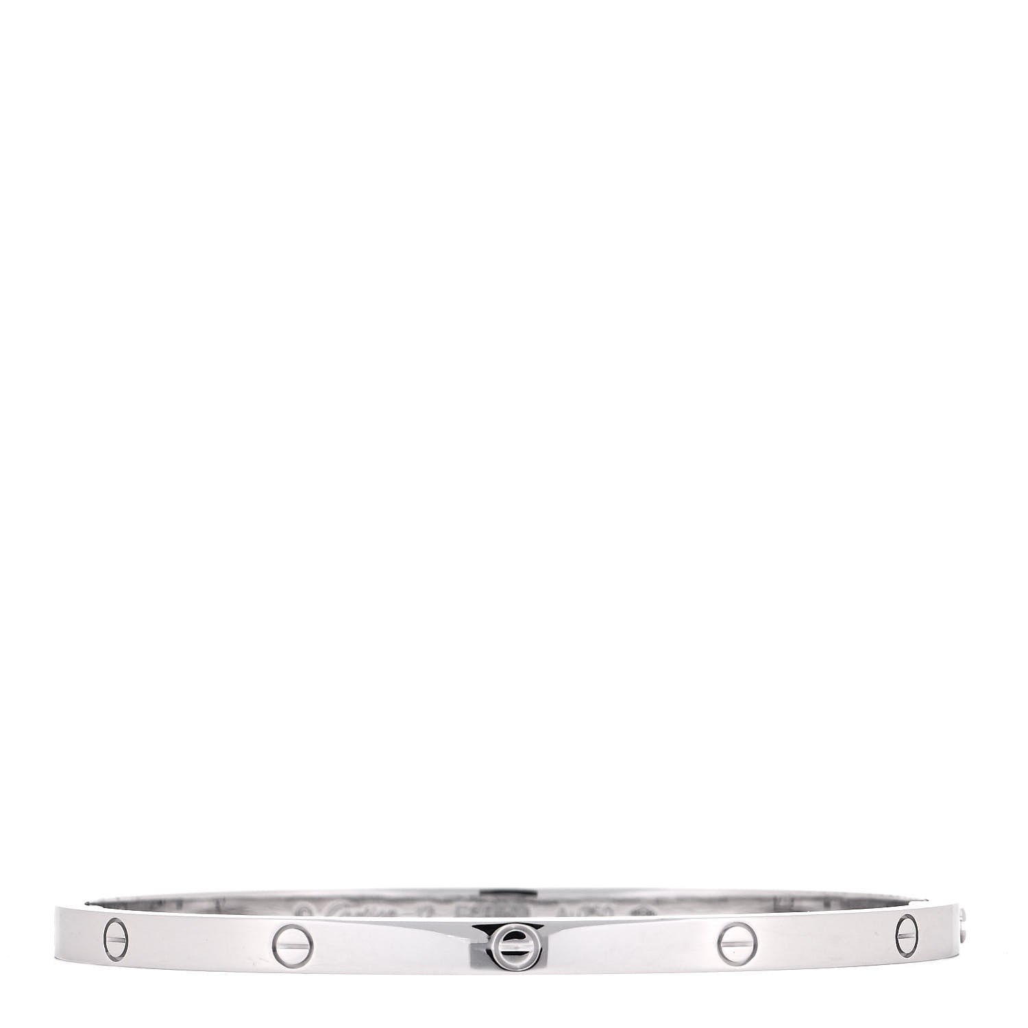 Cartier 18K White Gold Small LOVE Bracelet 17 1 of 7