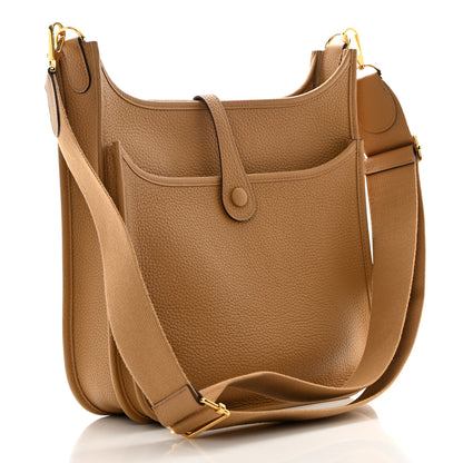 Hermes Taurillon Clemence Evelyne III PM Biscuit 3 of 14