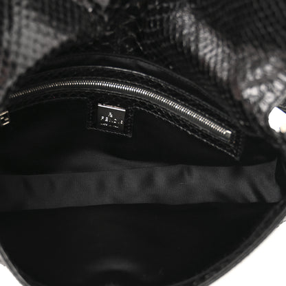 Fendi Snakeskin Baguette Black 5 of 12