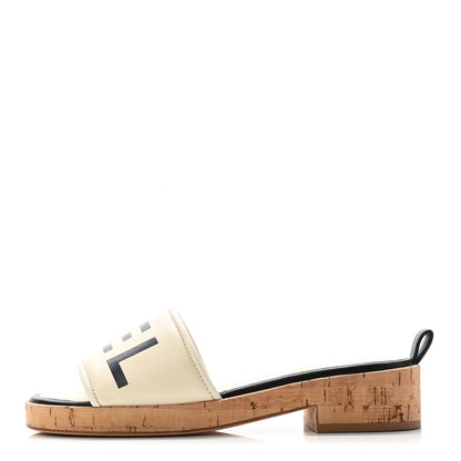 Chanel Lambskin CC Mules 35 Ivory Black 1 of 8