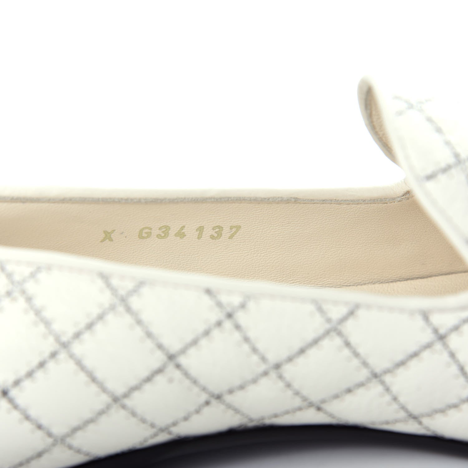 Chanel Calfskin Stitched CC Loafers 39 Ivory 10 of 11