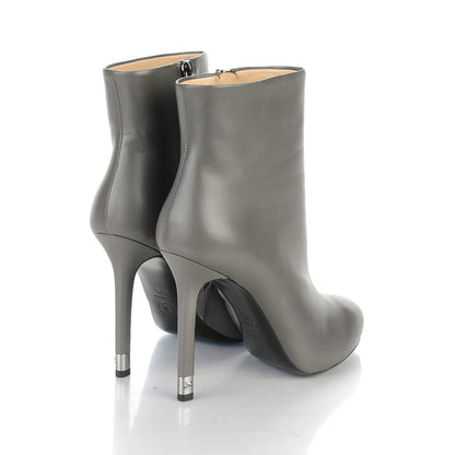 Chanel Lambskin Short Boots 38.5 Dark Grey 4 of 10