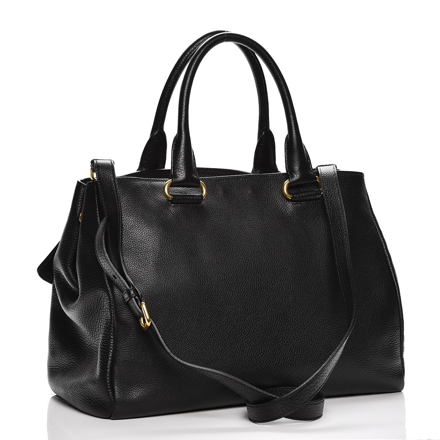 Prada Vitello Daino Tote Nero Black 4 of 9