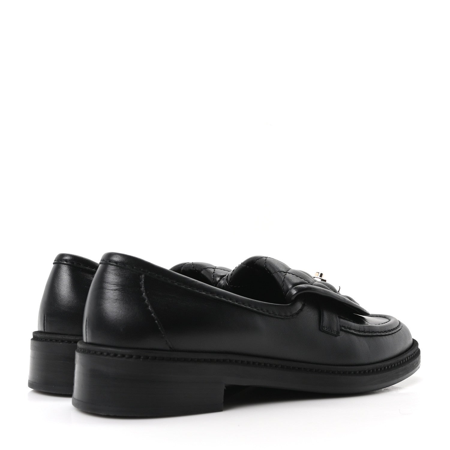 Chanel Lambskin Quilted CC Turnlock Loafers 39.5 Black 5 of 9