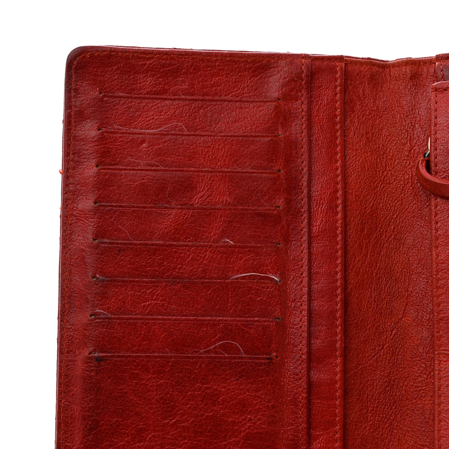 Chanel Crinkled Calfskin Quilted Yen Wallet Red 9 of 11