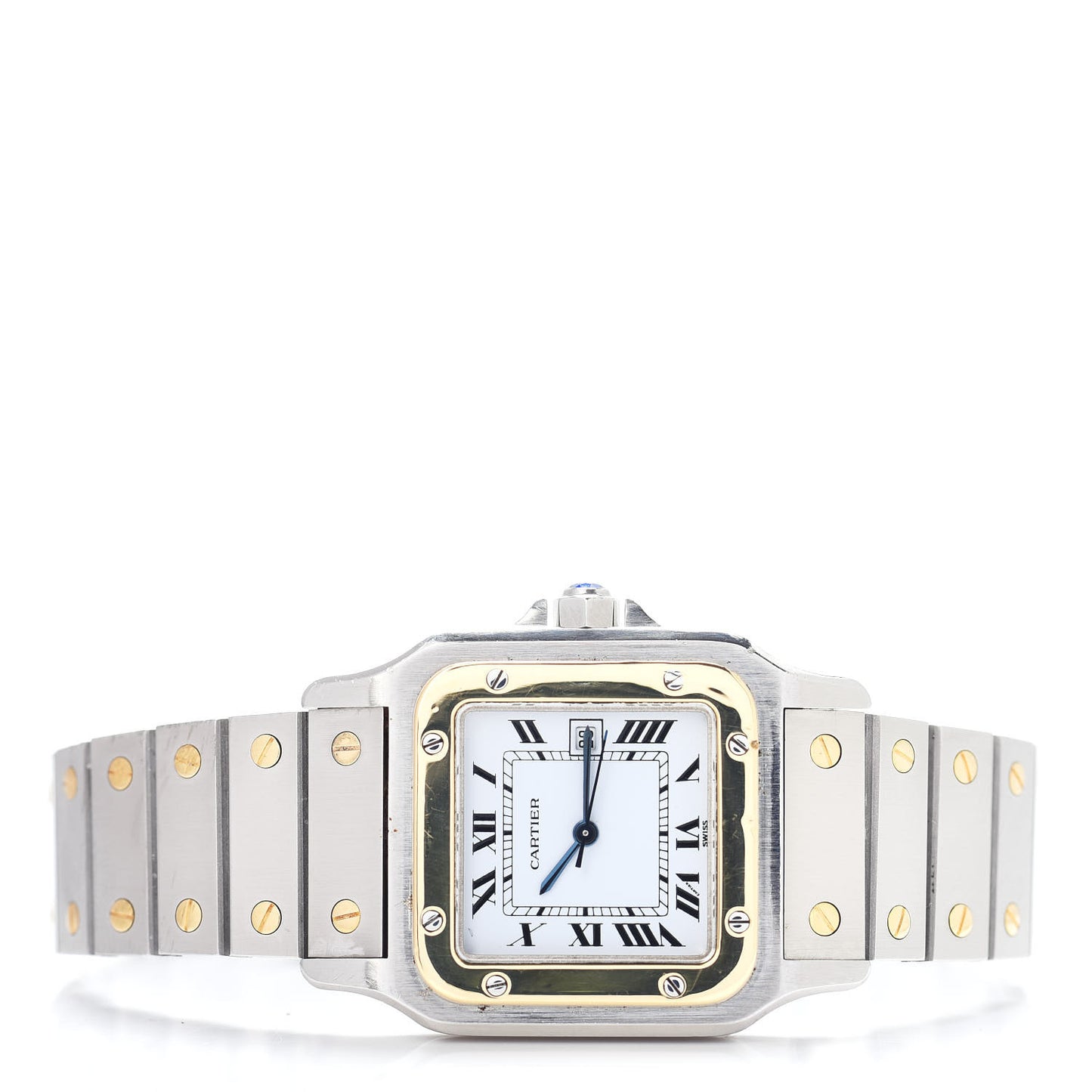 Stainless Steel 18K Yellow Gold 29mm Santos De Cartier Galbee Automatic Watch