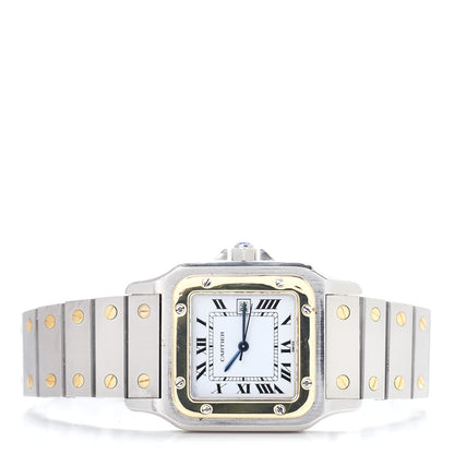 Cartier Stainless Steel 18K Yellow Gold 29mm Santos De Cartier Galbee Automatic Watch 2 of 4