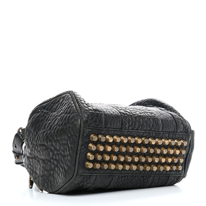 Alexander Wang Pebbled Lambskin Rockie Black Antique Brass Hardware 3 of 14