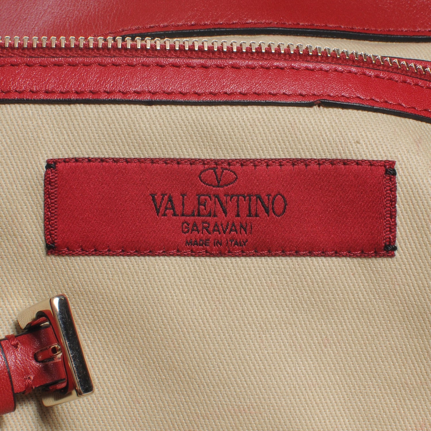Valentino Garavani Vitello Va Va Voom Tote Red 6 of 8
