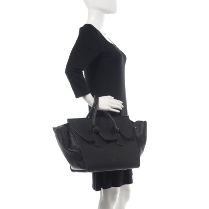 Celine Crisped Calfskin Medium Tie Knot Tote Black 3 of 15