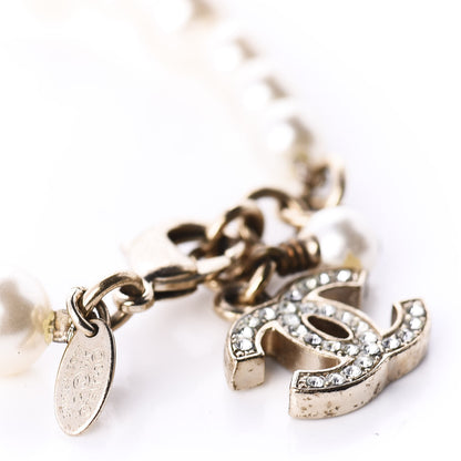 Chanel Crystal Pearl CC Bracelet Gold 4 of 5