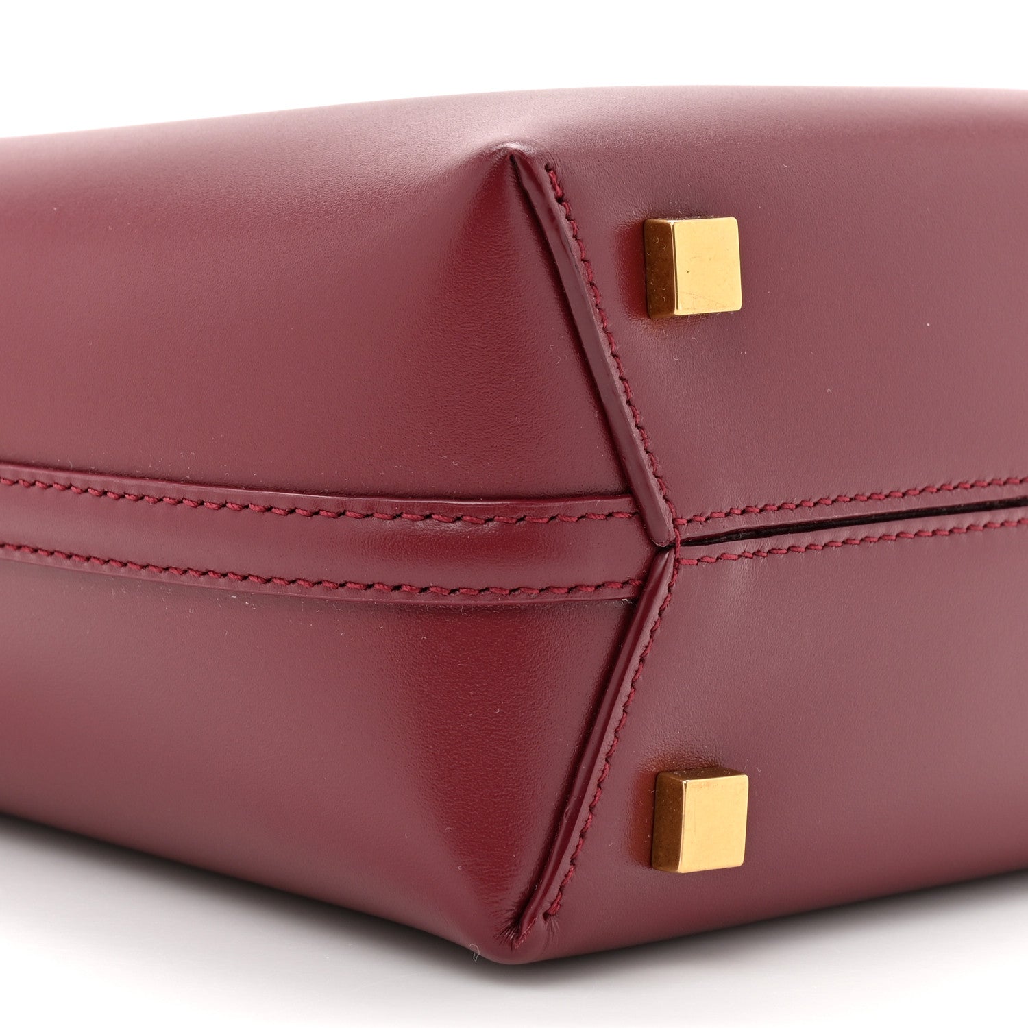 Saint Laurent Shiny Calfskin Le 37 Mini Bucket Bag Rouge Merlot 10 of 10