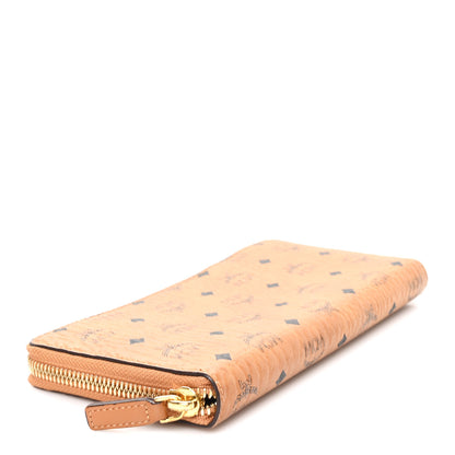 MCM Visetos Large Zip Around Wallet Cognac 4 of 7