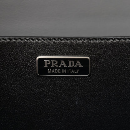 Prada City Calfskin Saffiano Studded Cahier Bag Mercurio 6 of 13