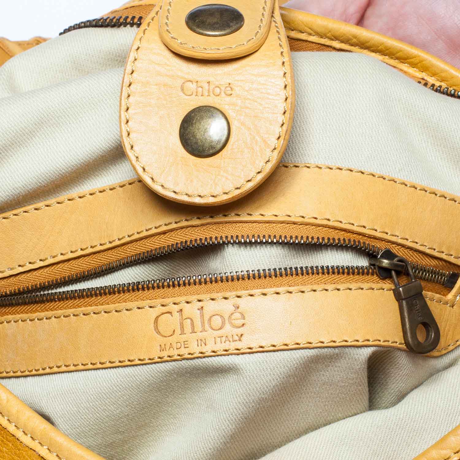 Chloe Calfskin Silverado Hobo Yellow 7 of 9