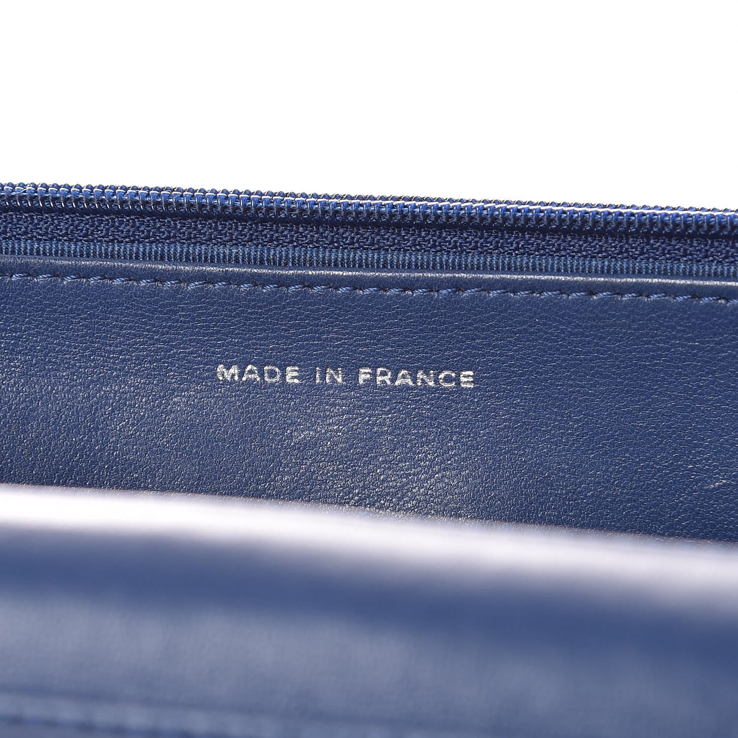Chanel Perforated Lambskin Quilted Wallet On Chain WOC Blue 7 of 18