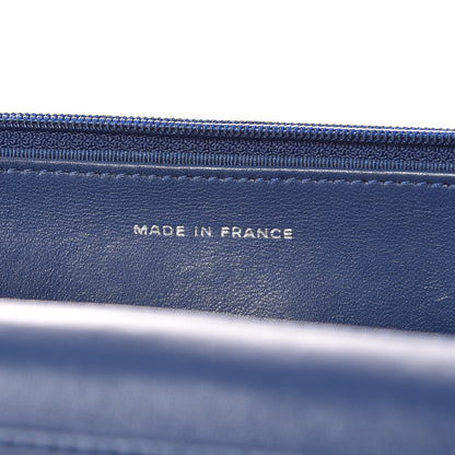 Chanel Perforated Lambskin Quilted Wallet On Chain WOC Blue 7 of 18
