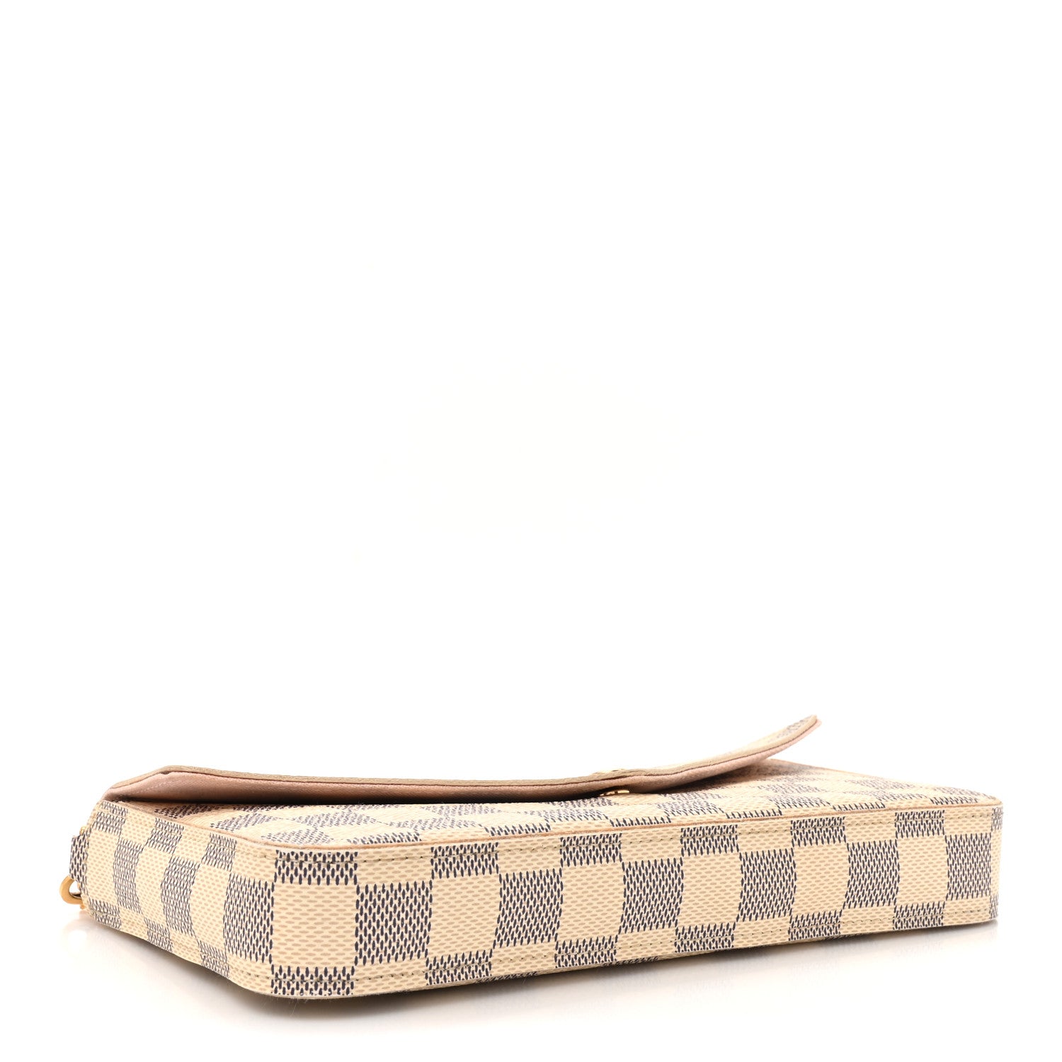 Louis Vuitton Damier Azur Pochette Felicie Chain Wallet Rose Ballerine 5 of 21