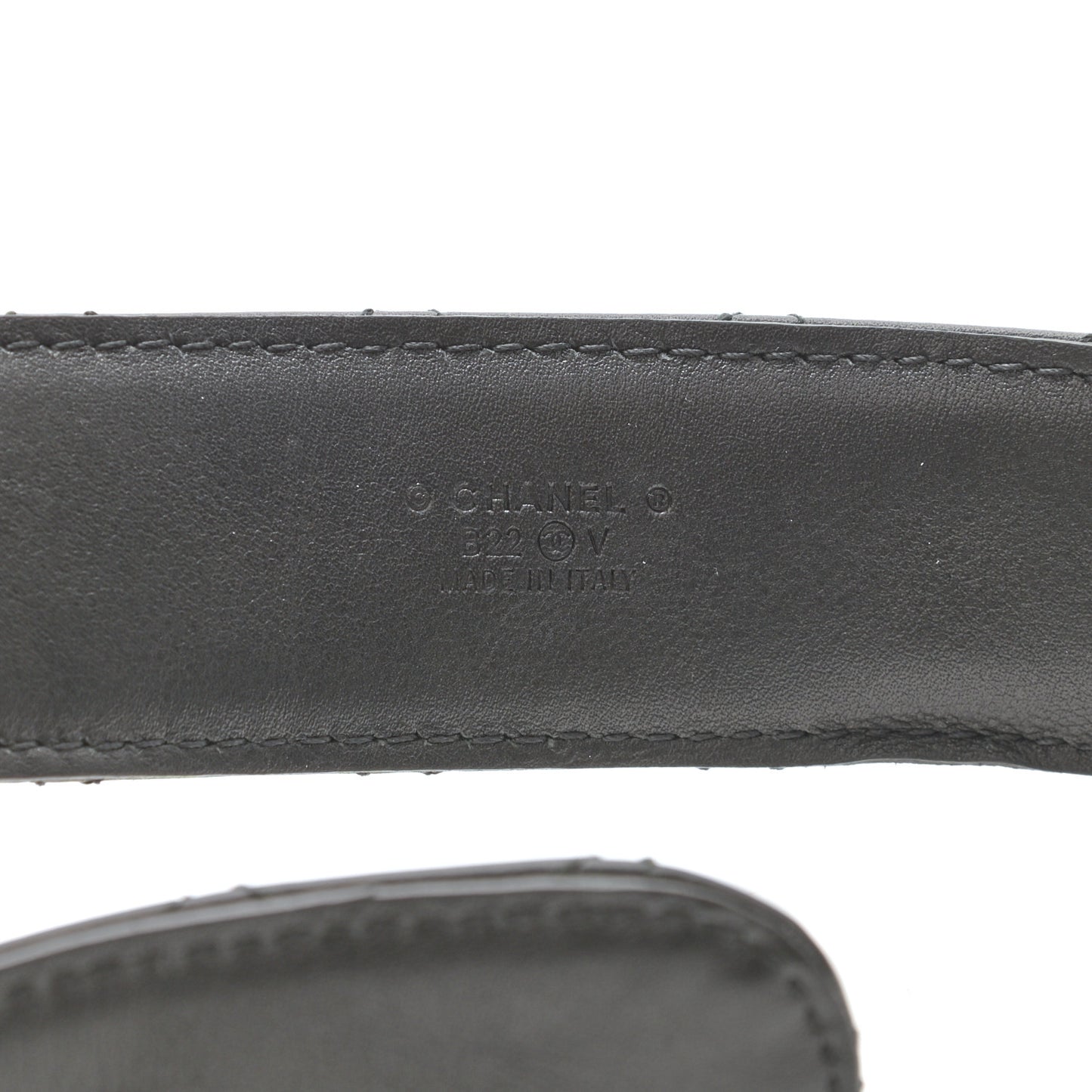 Lambskin Quilted CC Chain Belt 80 32 Black