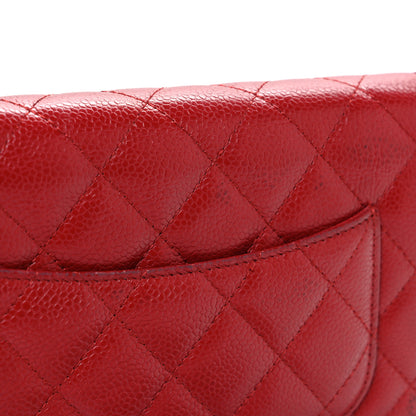 Chanel Caviar Quilted Wallet on Chain WOC Red 12 of 12