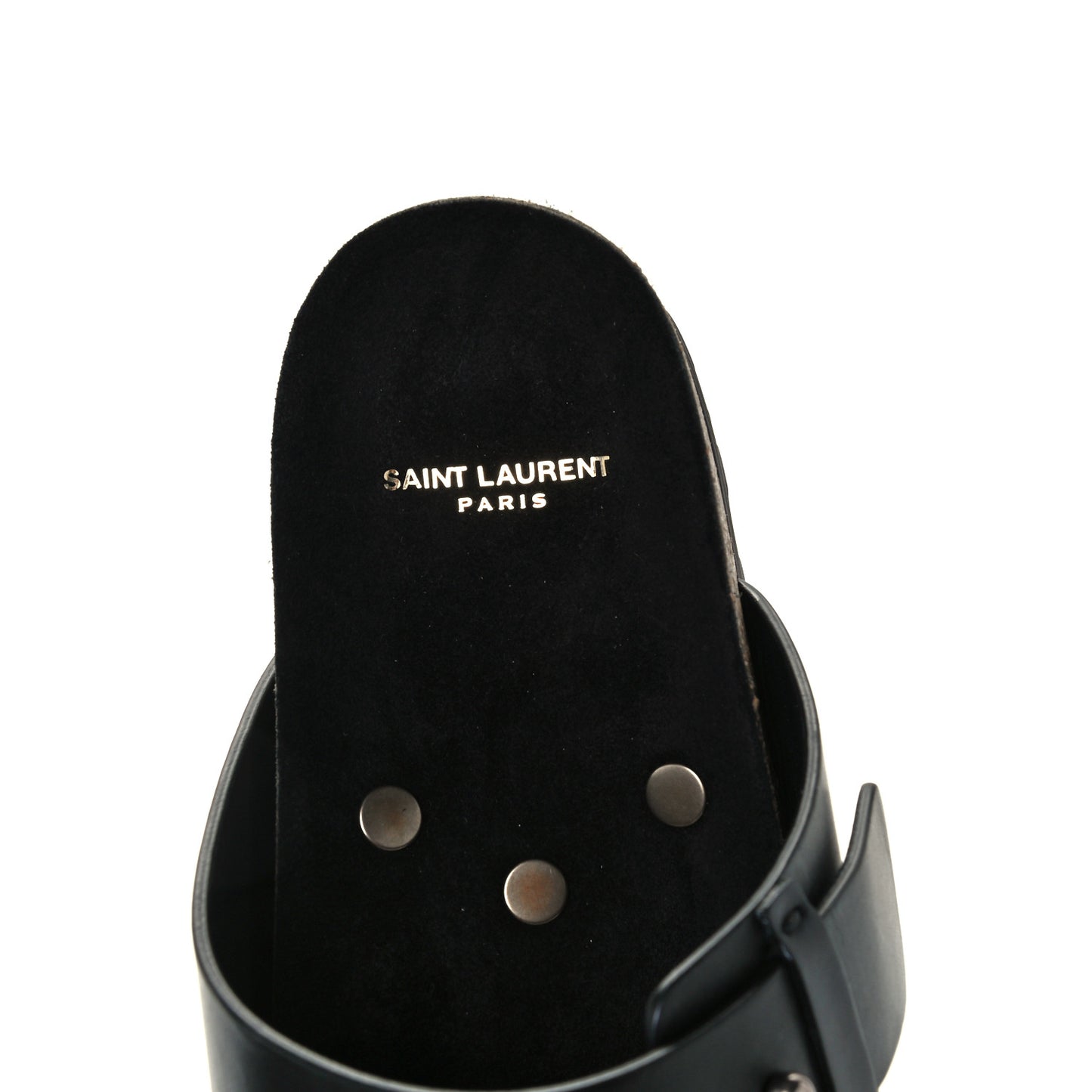 Calfskin Mens Jimmy Cross Slides 44 Black
