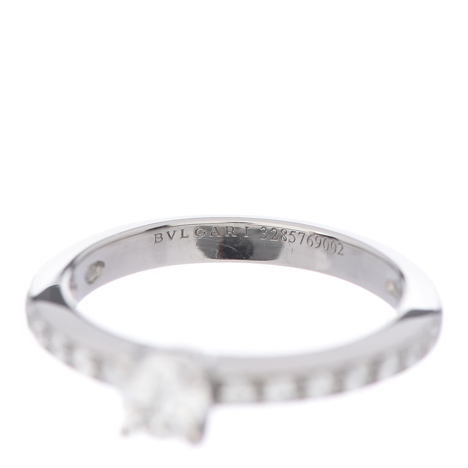 Bulgari Platinum Diamond .30ct Griffe Solitaire Engagement Ring 49 4.75 5 of 8