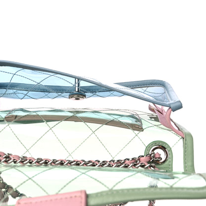 Chanel Lambskin PVC Quilted Mini Coco Splash Flap Blue Green 5 of 10