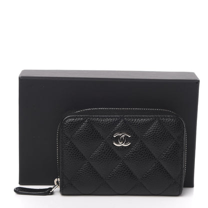 Chanel Caviar Quilted Zip Coin Purse Black 8 of 8