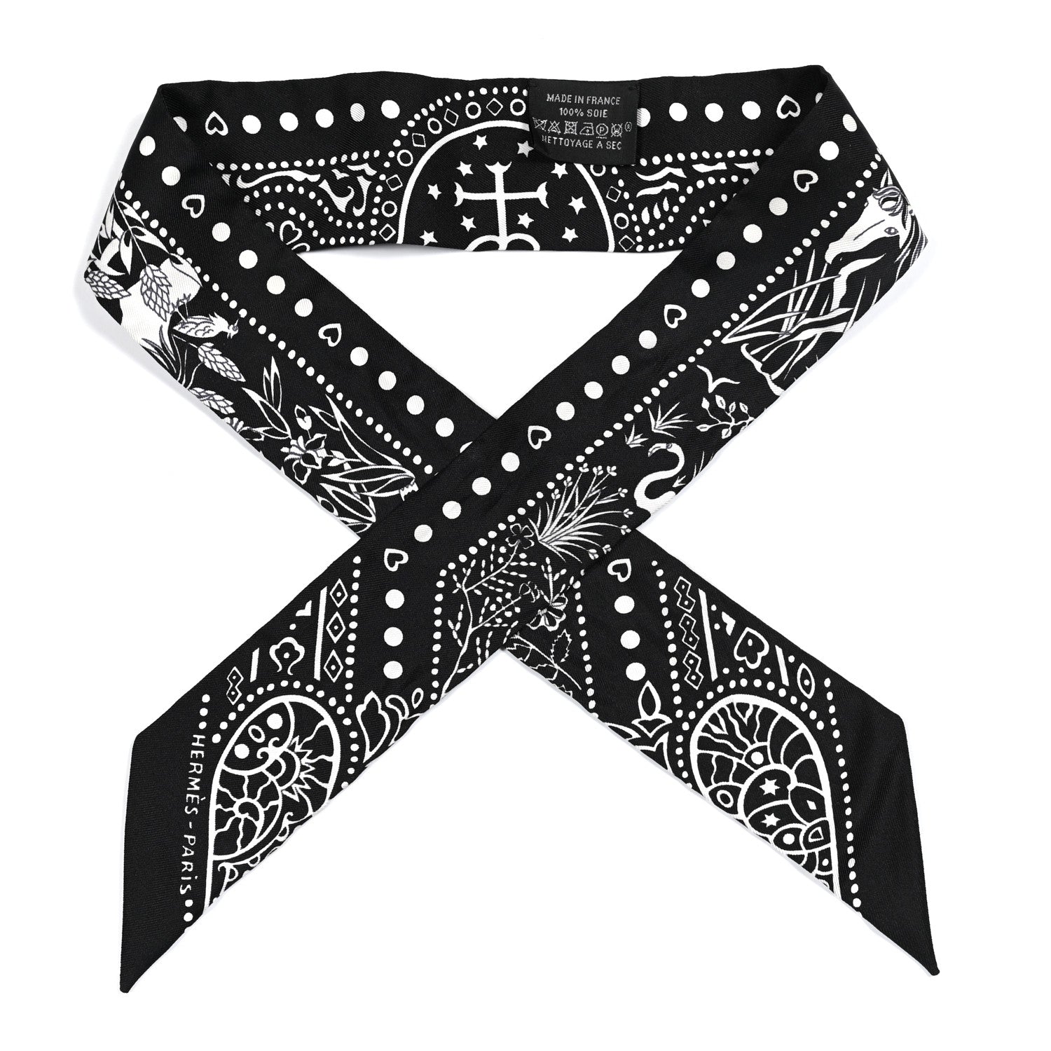 Hermes Silk Entre Ciel Et Mer Twilly Black White 1 of 5