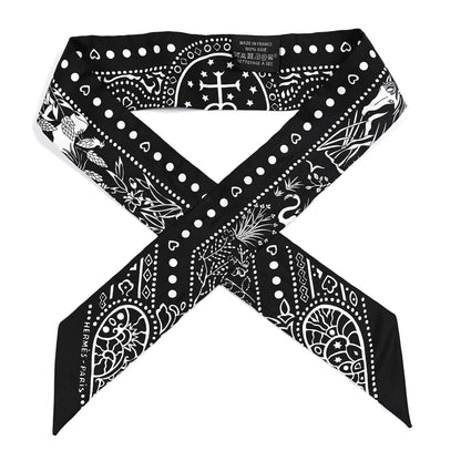 Hermes Silk Entre Ciel Et Mer Twilly Black White 1 of 5