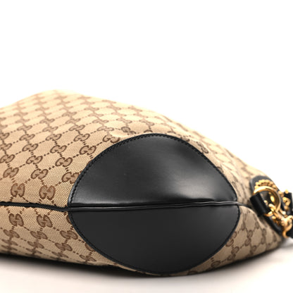 Gucci Monogram Medium Patti Stud Hobo Black 10 of 10