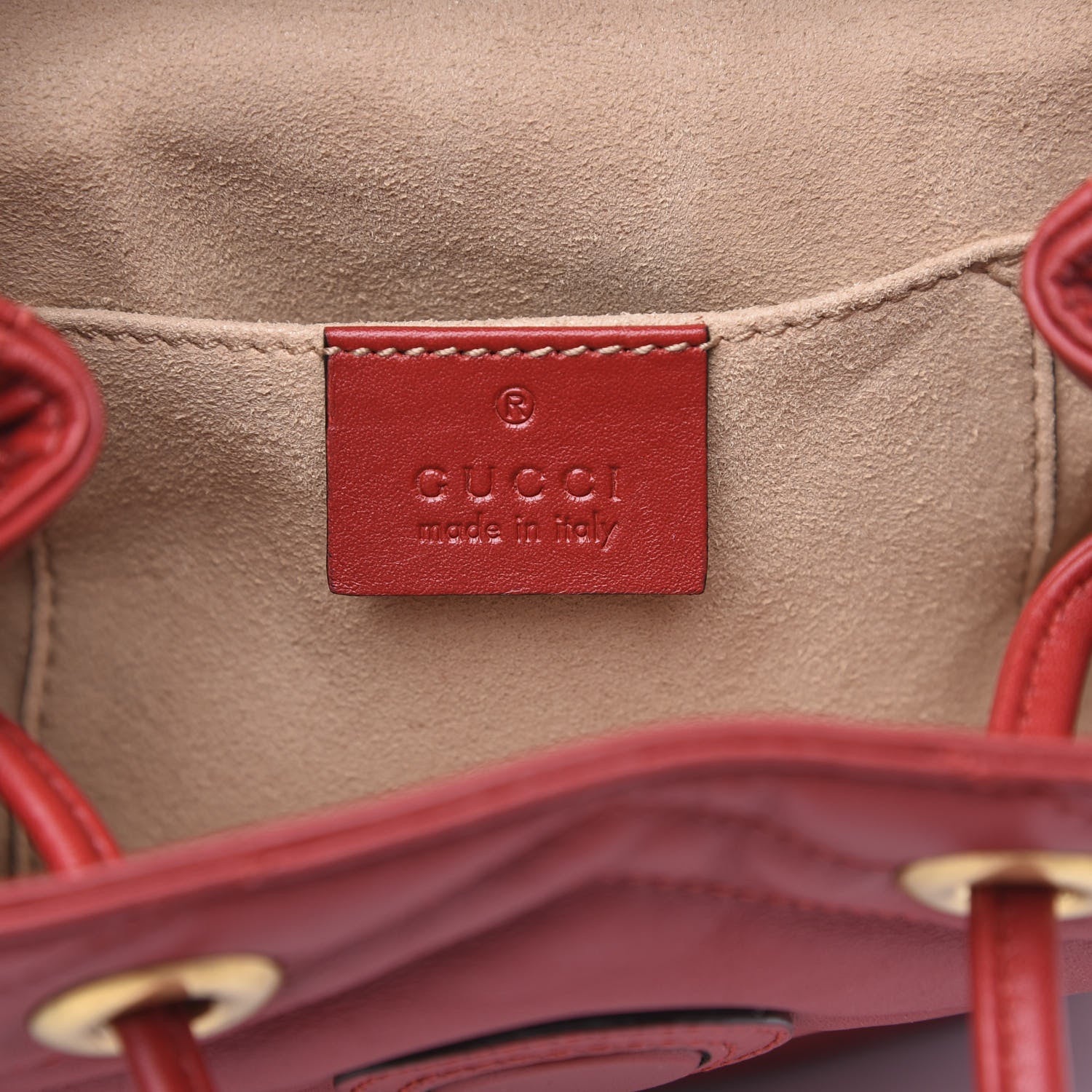 Gucci Calfskin Matelasse GG Marmont Flap Backpack Hibiscus Red 5 of 8