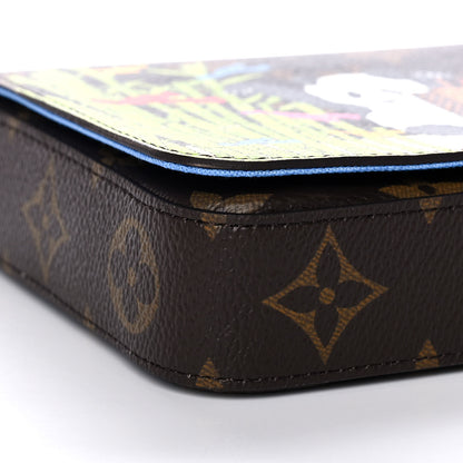 Louis Vuitton Monogram 2021 Christmas Animation China Wall Pochette Felicie Chain Wallet Myosotis Blue 12 of 14