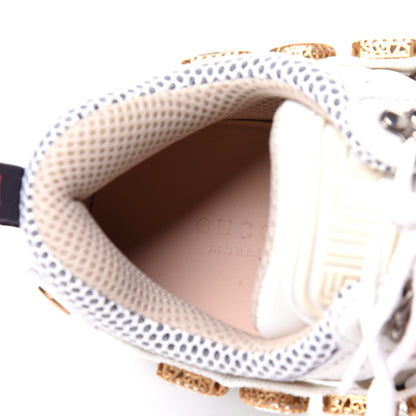 Gucci X SEGA Mesh Calfskin Suede Removable Crystals Womens Flashtrek Sneakers 38.5 Great White 6 of 9