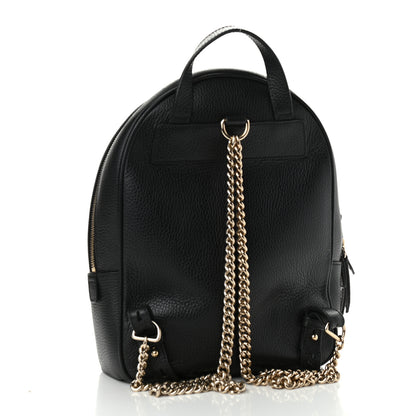 Gucci Pebbled Calfskin Soho Chain Backpack Black 3 of 14