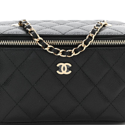 Chanel Caviar Quilted Small Vanity Case With Chain Black 8 of 11