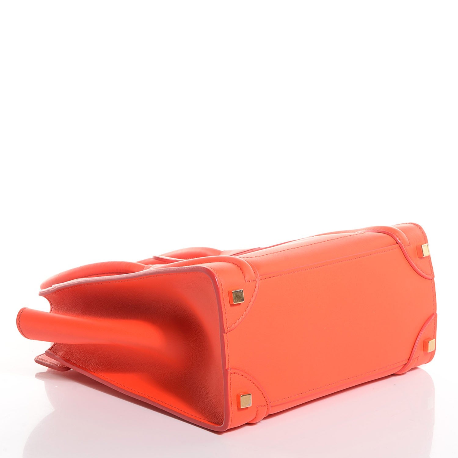 Celine Smooth Calfskin Micro Luggage Bright Orange 4 of 7