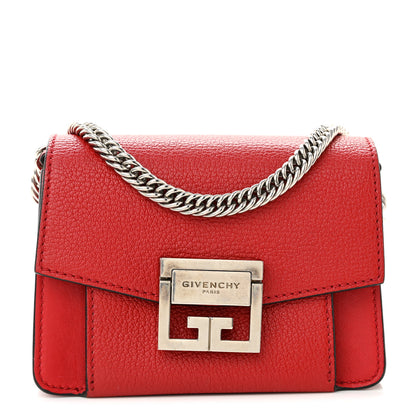 Givenchy Goatskin Mini GV3 Shoulder Bag Bright Red 1 of 8