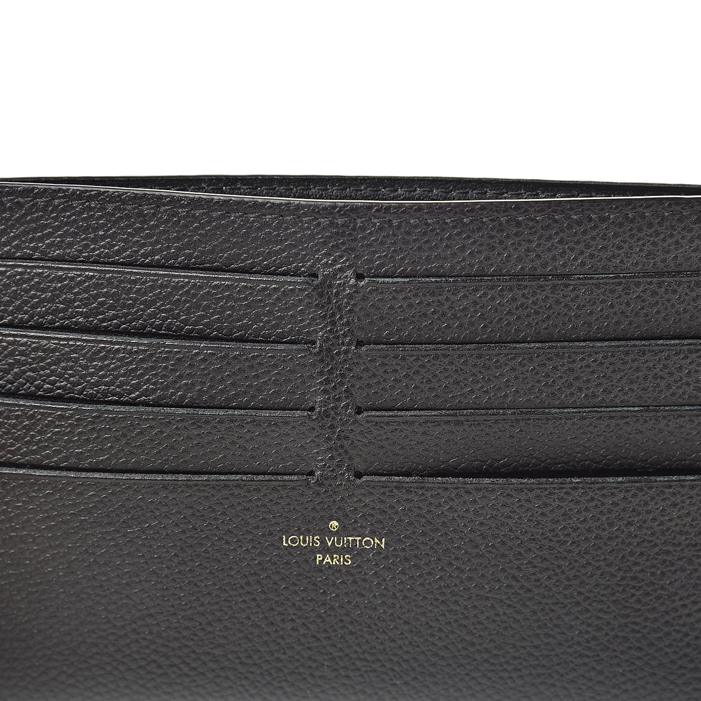 Calfskin Felicie Chain Wallet Card Holder Insert Black