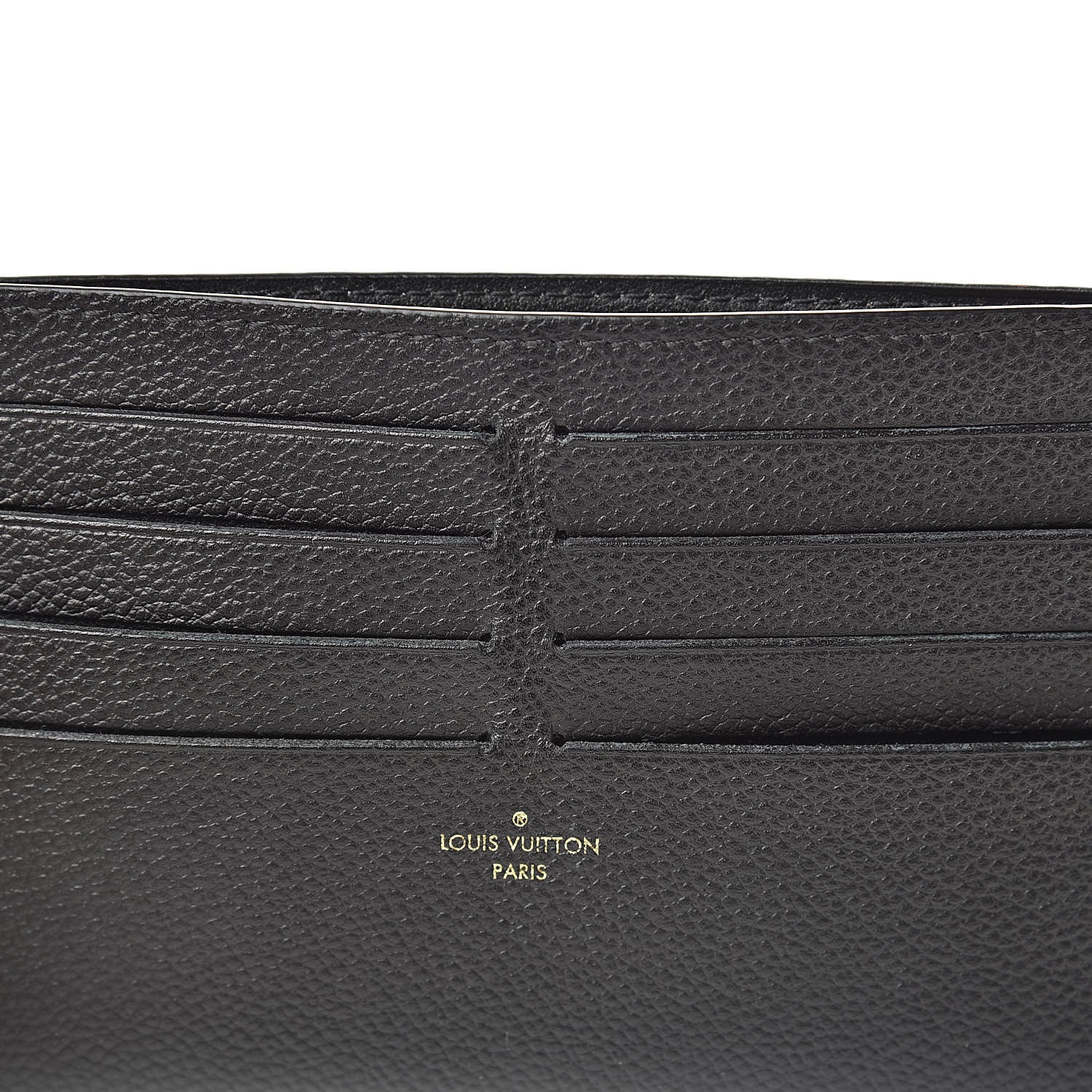 Louis Vuitton Calfskin Felicie Chain Wallet Card Holder Insert Black 8 of 10