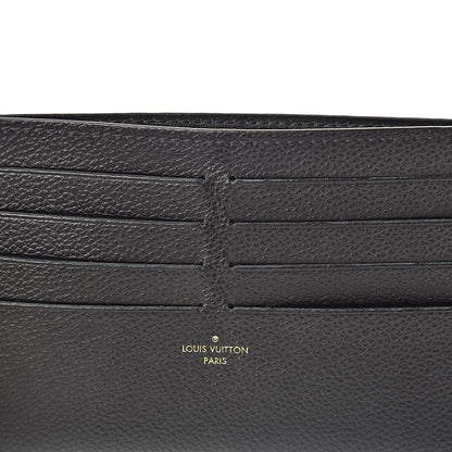 Louis Vuitton Calfskin Felicie Chain Wallet Card Holder Insert Black 8 of 10