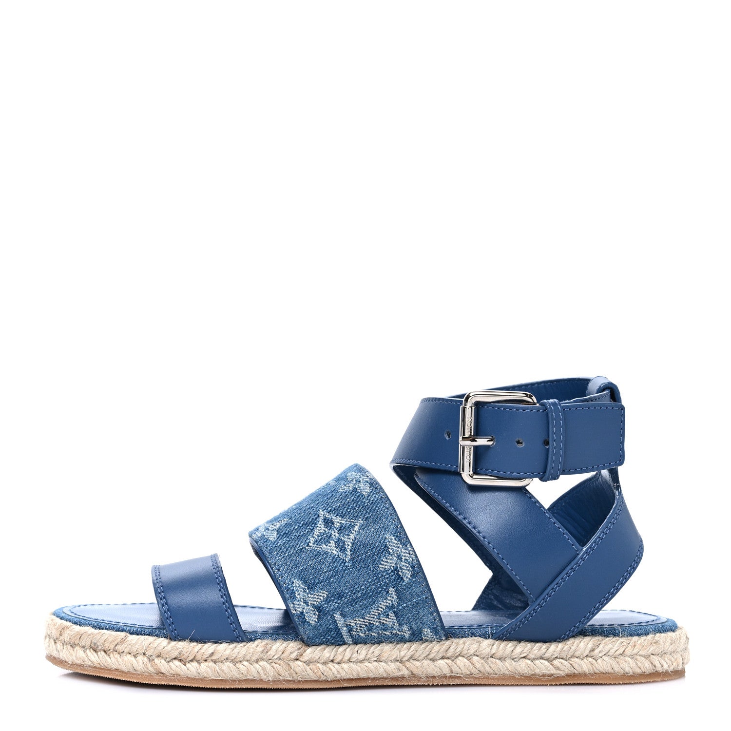 Louis Vuitton Monogram Denim Starboard Espadrille Flat Sandal 36 Blue 1 of 8