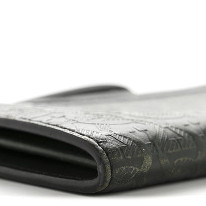 Salvatore Ferragamo Calfskin Gancini Embossed Wristlet Clutch Dark Green 9 of 13