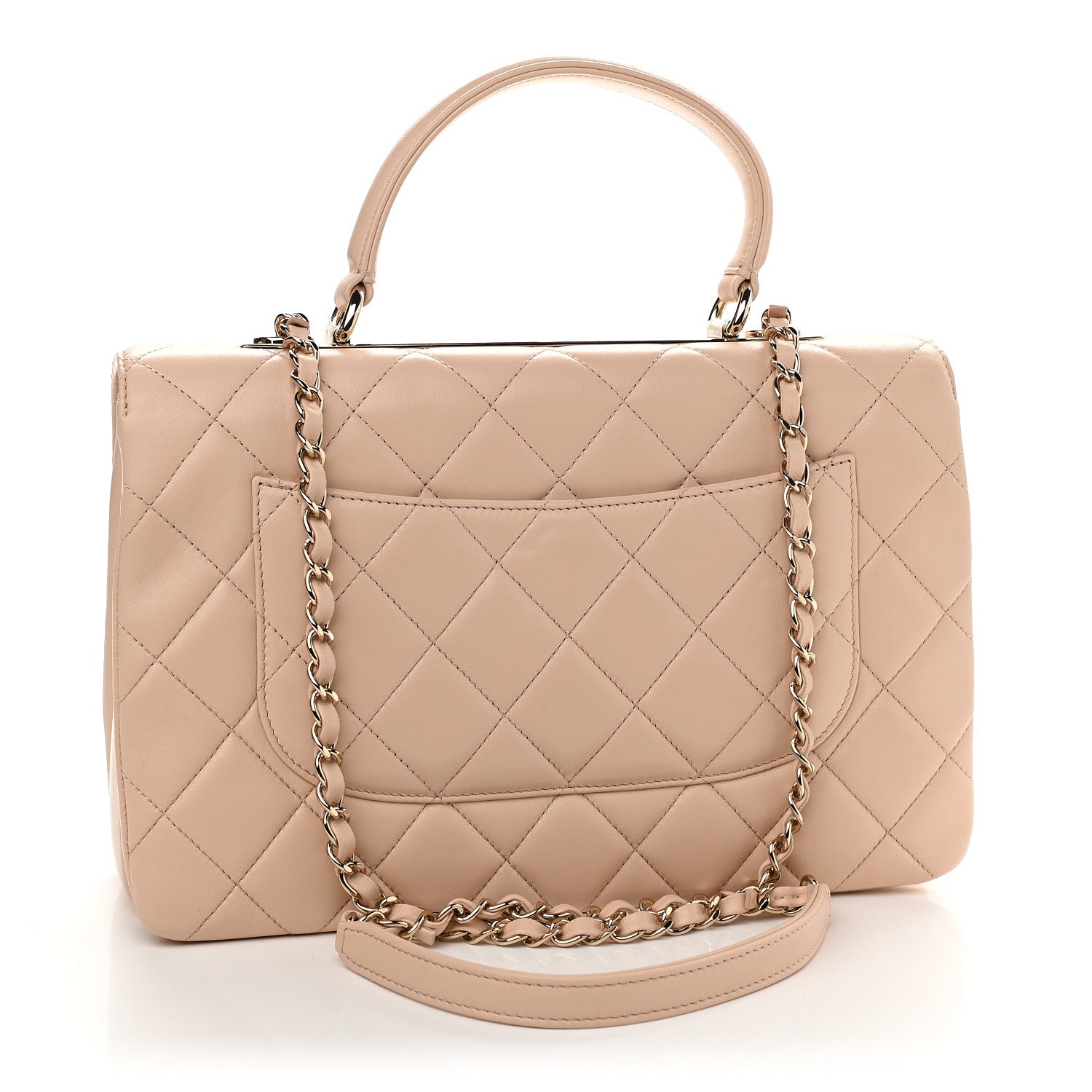 Chanel Lambskin Quilted Medium Trendy CC Flap Dual Handle Bag Beige 3 of 9