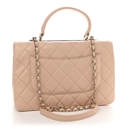 Chanel Lambskin Quilted Medium Trendy CC Flap Dual Handle Bag Beige 3 of 9