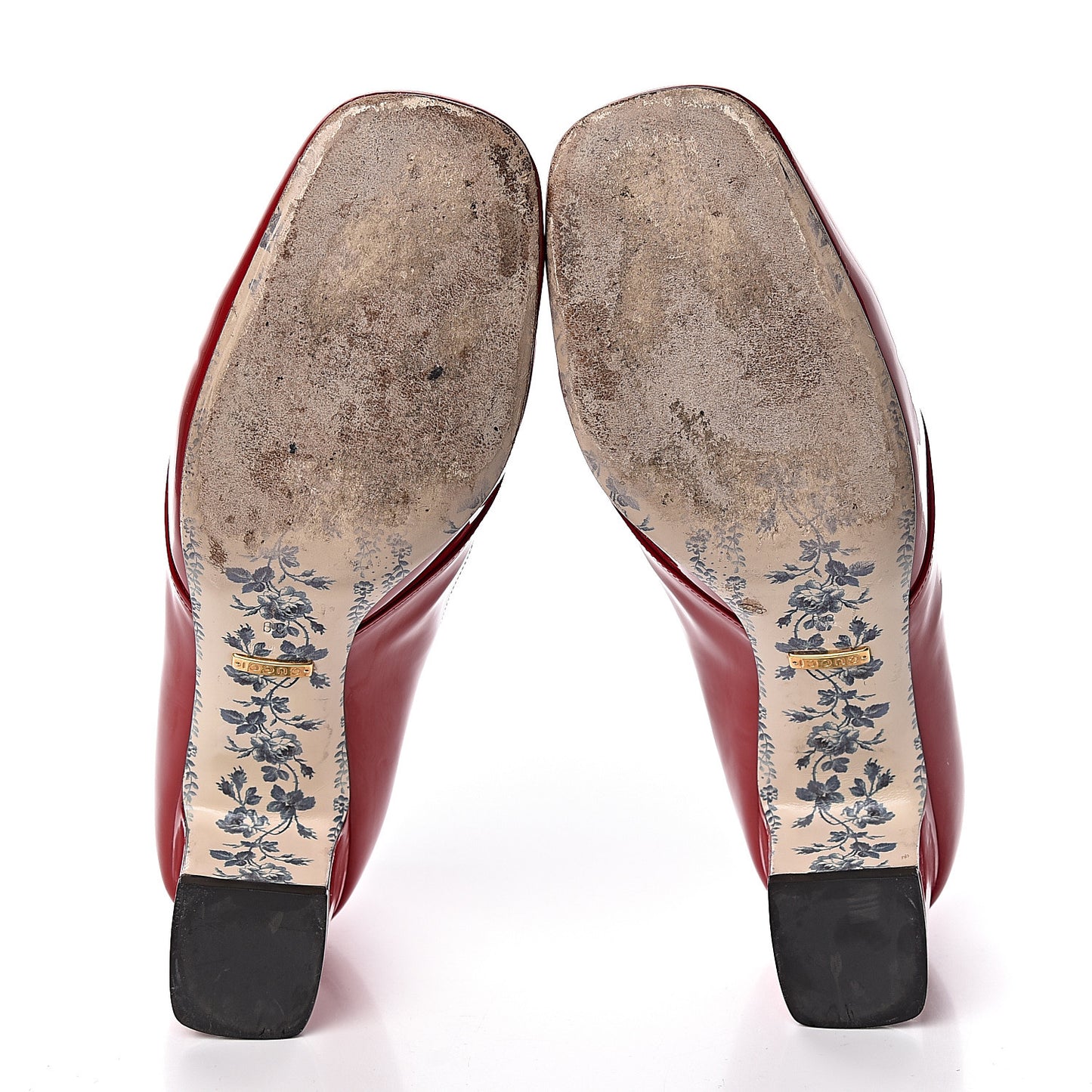 Vernice GG Victoire 55mm Loafer Pumps 39 Hibiscus Red
