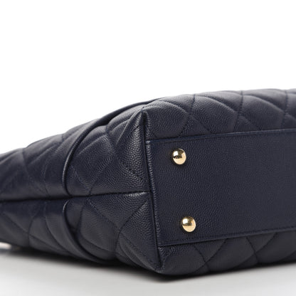 Chanel Caviar Quilted Rolled Up Tote Navy 6 of 11