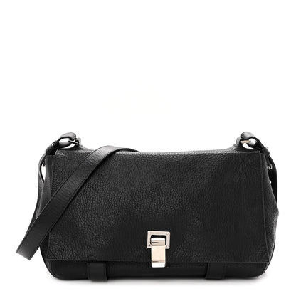 Proenza Schouler Pebbled Calfskin Double Sided PS Courier Bag Black 1 of 12